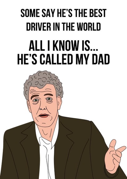 Jeremy Clarkson Father's Day Card created by Tom Spencer