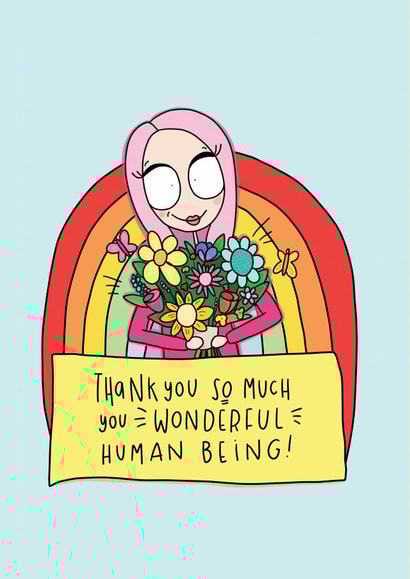 floral illustration Thank You Card 13866 created by Mellow Doodles