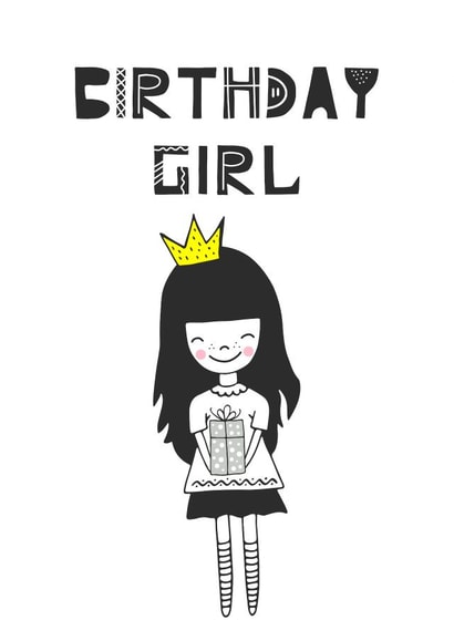 girl crown Birthday Card 14638 created by Helen Priest