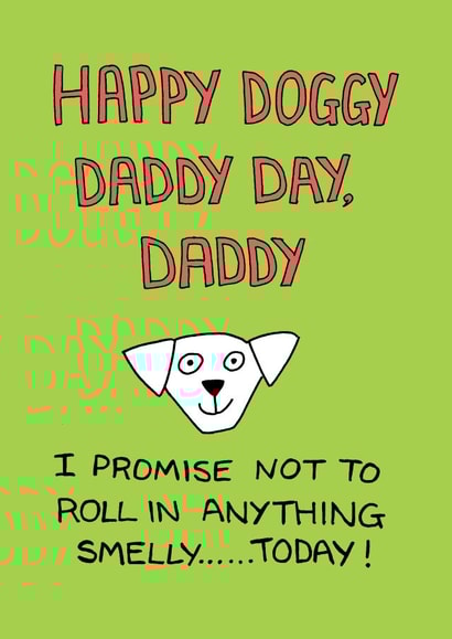 happy doggy Father's Day Card 1925 created by Off The Leash Cartoons by Rupert Fawcett
