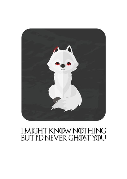ghost direwolf Anniversary Card 36443 created by Big Kid