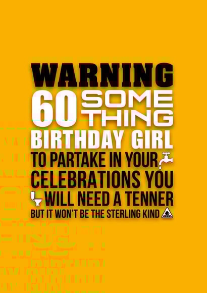 60 Something Birthday Girl. created by Pendrea Noye