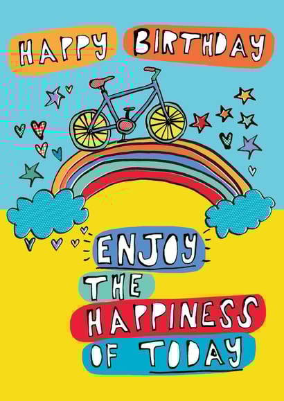bicycle happy Birthday Card 14933 created by Alice Palace
