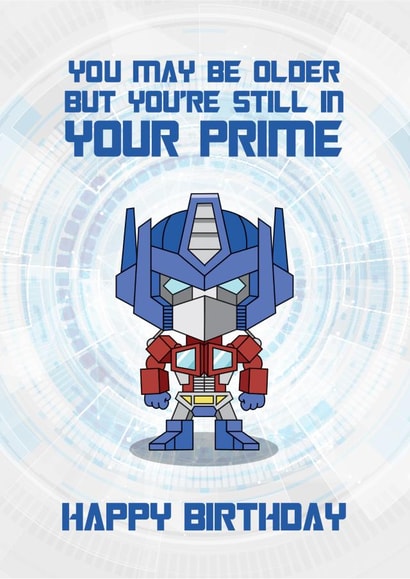 Transformers Optimus Prime Birthday Card 8606 created by Thirty Mussels