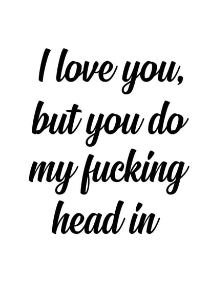 love you Anniversary Card 15336 created by The Sweary Card Co