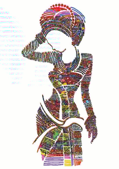 Colourful african woman created by Jeff Kariuki