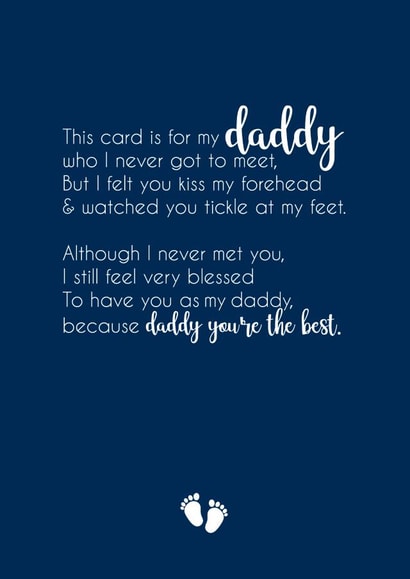 babyloss bornsleeping Father's Day Card 39554 created by Kimberley dobison