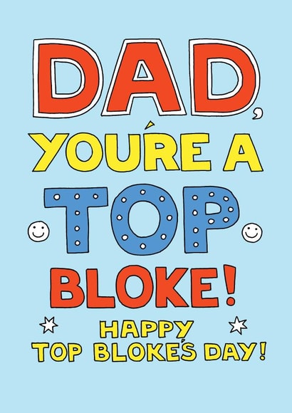 Top Bloke Father's Day card created by Happy Octopus by Rupert Fawcett