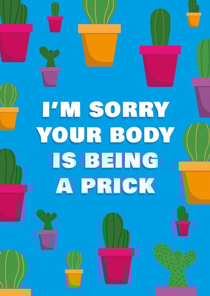 Cactus get well soon card created by Bex Rocks