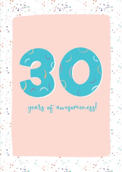 30 year Birthday Card 14263 created by Her Design World