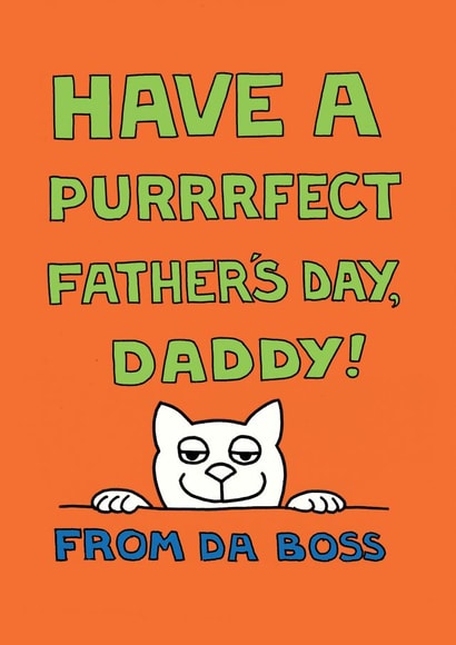 cat humour Father's Day Card 1813 created by On The Prowl Cat Cartoons