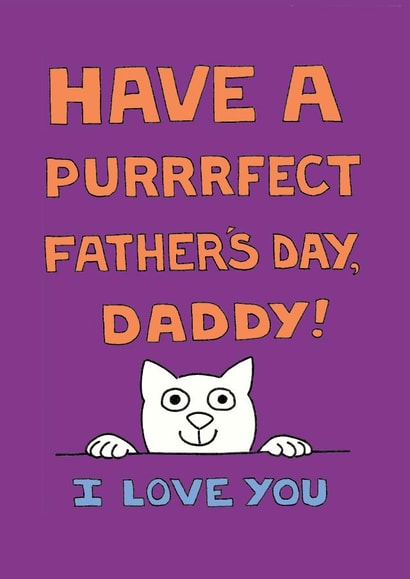 have purrrfect Father's Day Card 1815 created by On The Prowl Cat Cartoons