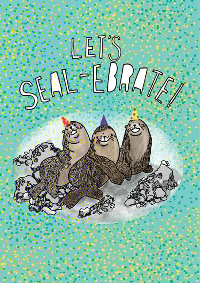 seal celebrate Congratulations Card 1260 created by 2B Or Not 2B