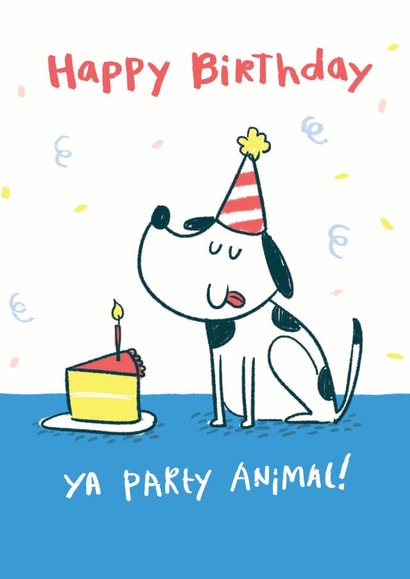 dog cake Birthday Card 39093 created by Hew Ma