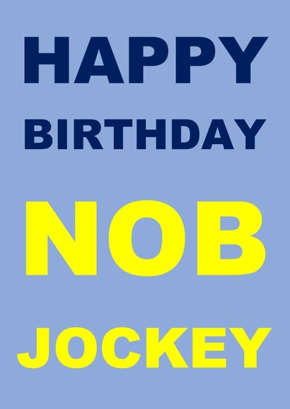 nob jockey Birthday Card 39658 created by Woohoo!