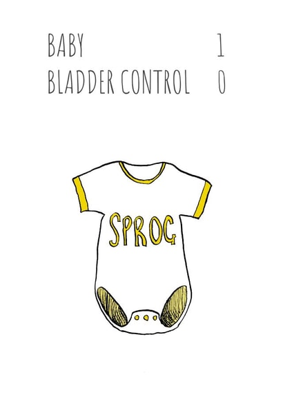 baby bladder New Baby Card 14708 created by Sahara Designs