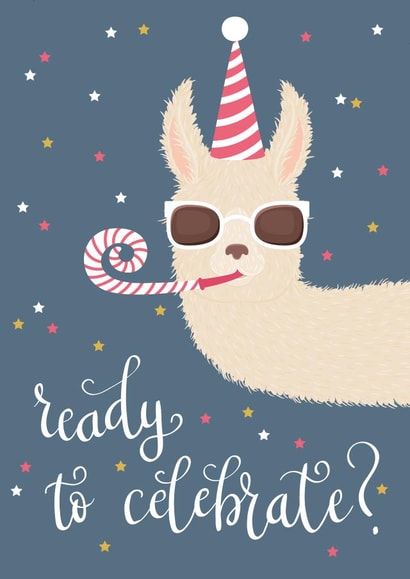 llama animal Birthday Card 15512 created by Nataliya Dolotko
