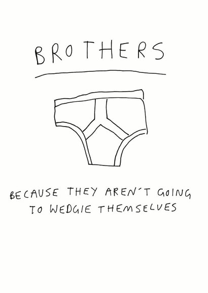 brother they Birthday Card 28812 created by Redback Cards