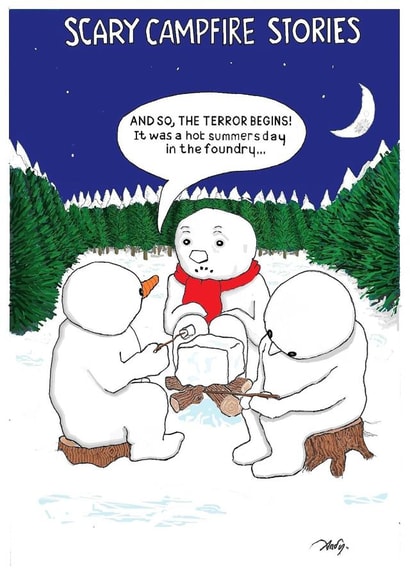 scary campfire Christmas Card 15002 created by Andrew Murphy