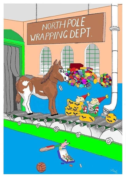 northpole wrapping Christmas Card 15006 created by Andrew Murphy