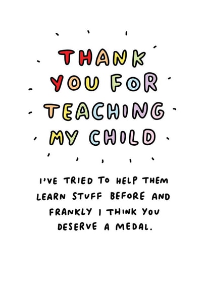 thanks teaching Thank You Card 5310 created by Veronica Dearly