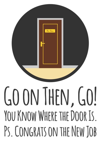 Go on Then Go Funny New Job Card created by Simon