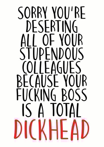 sorry deserting Leaving Card 13952 created by Smudge & Splash