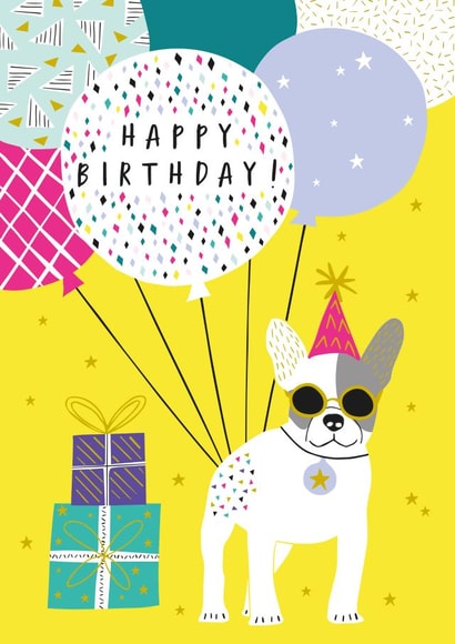 balloons dog Birthday Card 1698 created by Jessica Hogarth