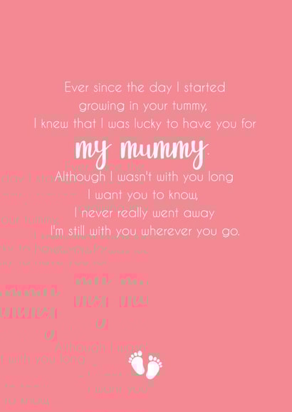 miscarriage stillbirth Mothers Day Card 39555 created by Kimberley dobison