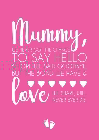 miscarriage stillbirth Mothers Day Card 15383 created by Kimberley dobison