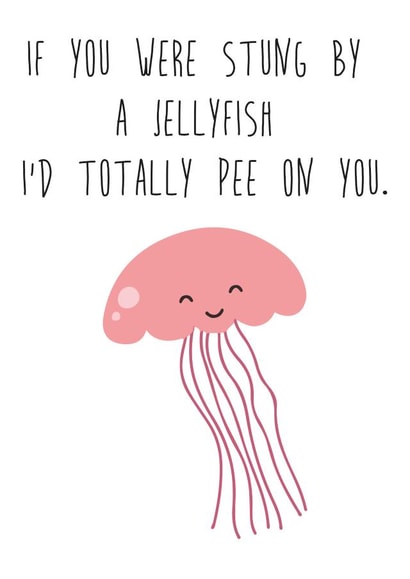 stung jellyfish Anniversary Card 37855 created by Fabulously Framed