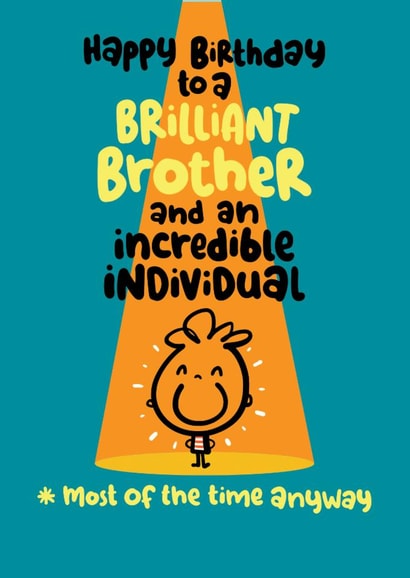 Brother - Birthday Card - Fun - Cute created by Pink wink