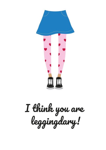 leggings vans Thank You Card 7764 created by Lou La La