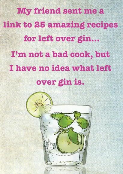 Funny gin Card 34963 created by Nicky Bennett