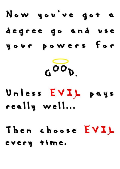 degree power Congratulations Card 15084 created by Kine Cards