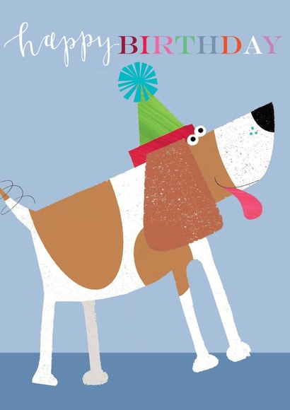 birthday card - beagle - happy birthday - funny and cute created by Kali Stileman