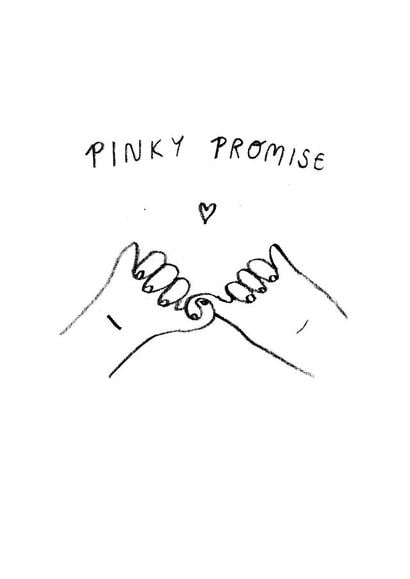 Cute Pinky Promise Anniversary Card For Significant Other - Love created by Yi-Yee Studios