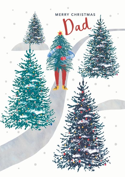 Classic Christmas Card - For Dad - Trees created by Louise Tiler