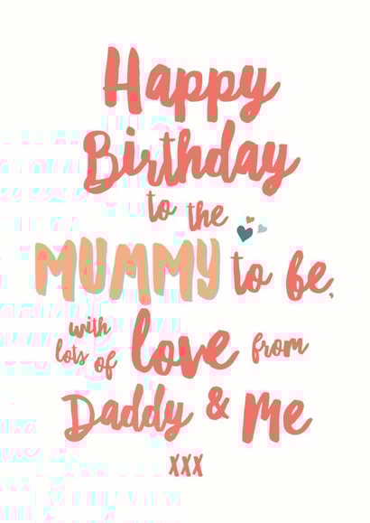 Mummy To Be Birthday Card created by Sweetlove Press