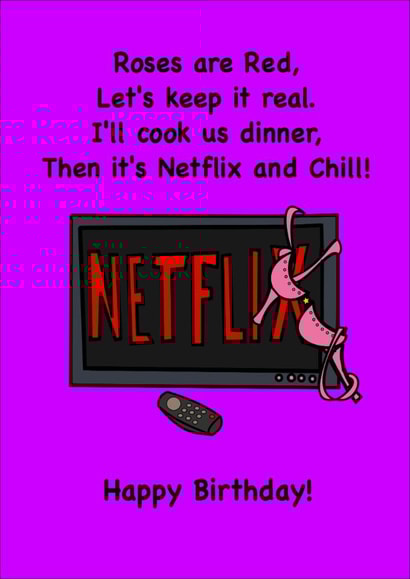 netflix funny Birthday Card 15554 created by RosesAreRude