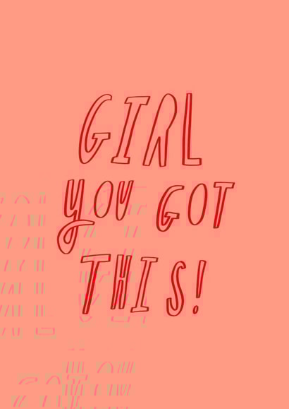 girl you Good Luck Card 15581 created by Ame Illustrates