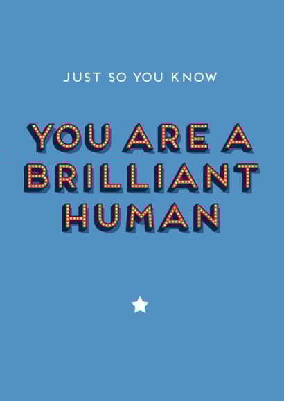brilliant human Love & Friendship Card 9894 created by Jon Hall Design