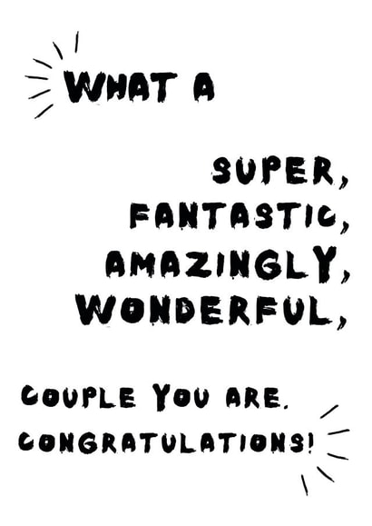 Congratulations newlyweds Card 32691 created by Hello Geronimo