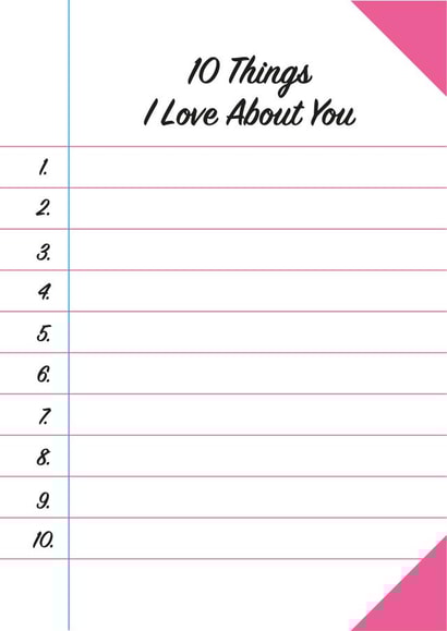 love list Anniversary Card 15596 created by Kate & The Ink
