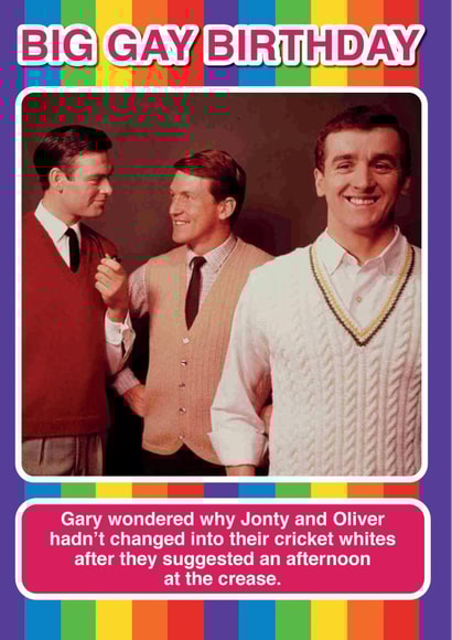 Big Gay Birthday Card created by Liverpool Card Studio