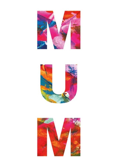 Colourful Abstract Art Mum Card created by size3art