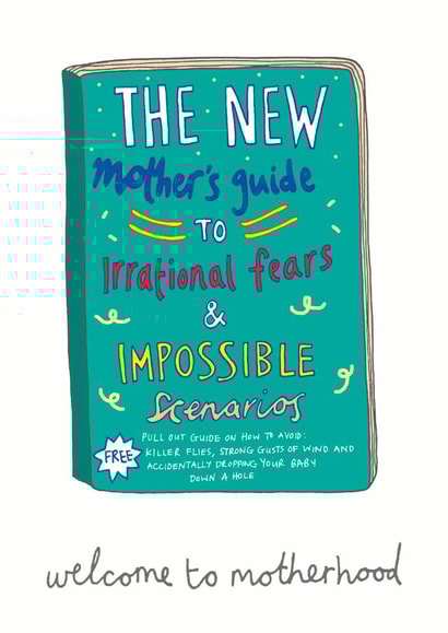 Funny New Baby Card For New Mums - New Mothers Guide Welcome To Motherhood created by You've Got Pen On Your Face
