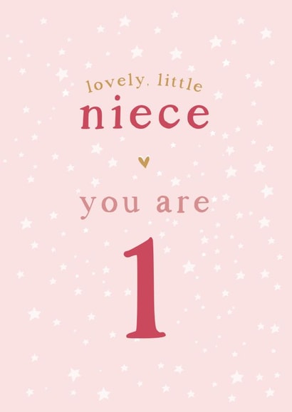 niece first Birthday Card 10560 created by Too Wordy