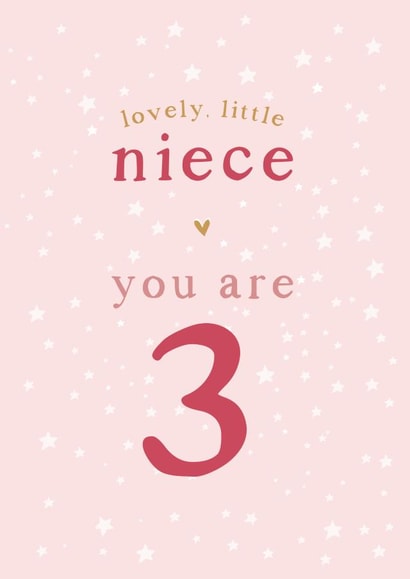 niece third Birthday Card 10562 created by Too Wordy