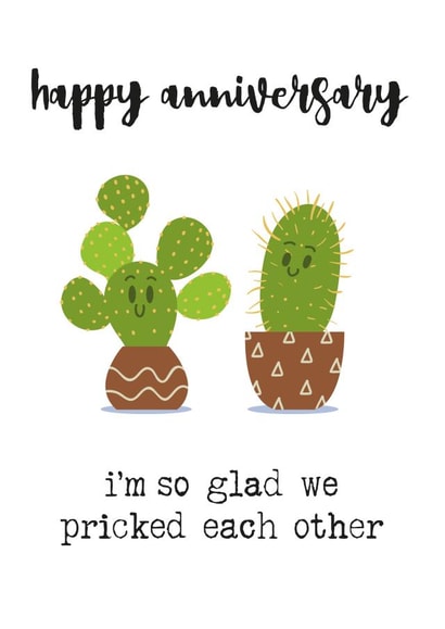 glad pricked Anniversary Card 15671 created by Prickly Pear Design